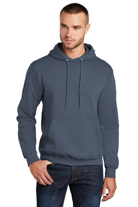 Weekend Deals You Can't Resist Port & Company Mens Core Pill Resistant Fleece Hooded Sweatshirt Hoodie w/ Pouch Pocket - Steel Blue Weekend Deals You Can't Resist Port & Company Mens Core Pill Resistant Fleece Hooded Sweatshirt Hoodie w/ Pouch Pocket - Steel Blue