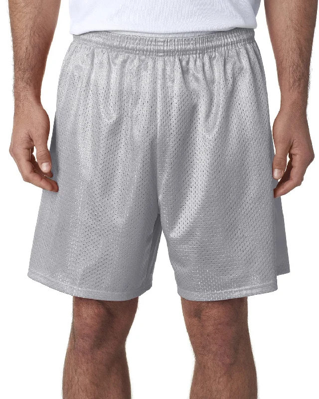Unbeatable Prices A4 Adult Seven Inch Inseam Mesh Shorts | Silver