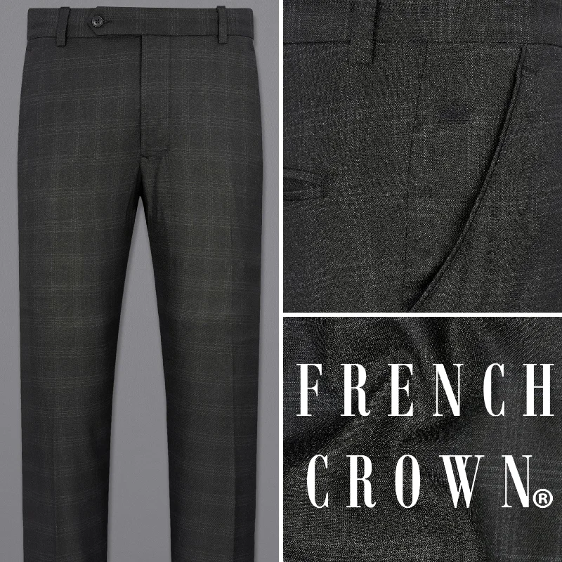 Buy Now Charcoal Gray Plaid Pant