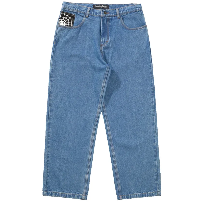 Big Discounts Crawling Death - Web Denim Jeans Mid Blue
