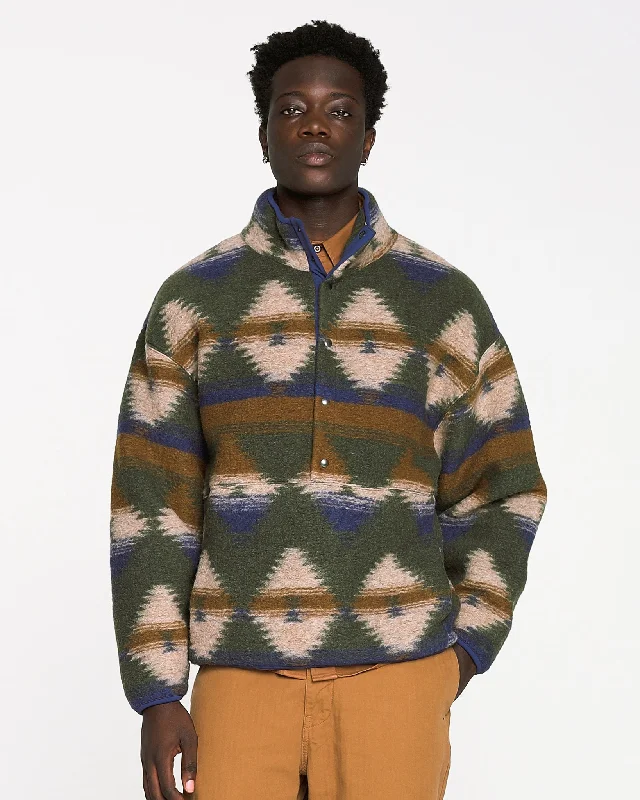 Hurry In Arizona Sweater Desert Wool Green/Blue/Beige