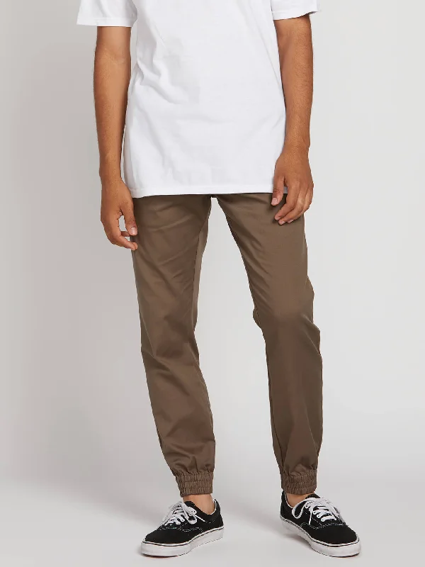 Grand Opening Sale Frickin Slim Elastic Waist Joggers - Mushroom