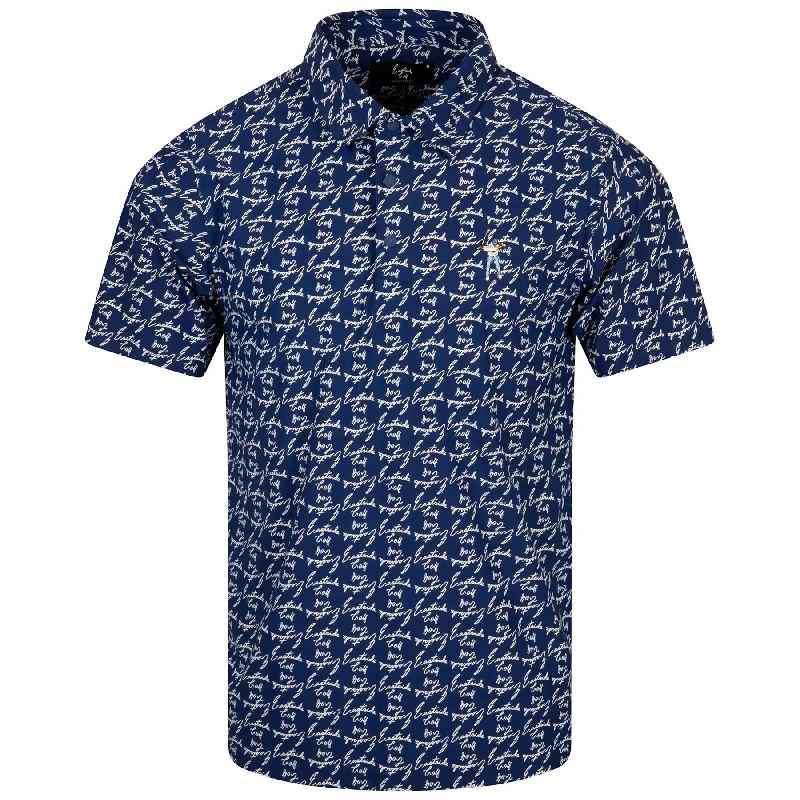 Savings Galore Snap Placket Polo True Navy Print - SU24