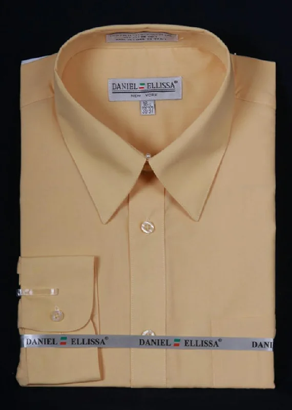 Special Price Men's Canary Yellow Long Sleeve Dress Shirt