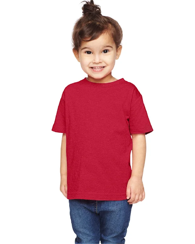 Limited Stock Rabbit Skins Toddler Fine Jersey T-Shirt | Vintage Red