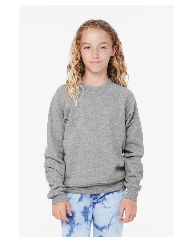 Deep Discounts Bella+Canvas Youth Sponge Fleece Raglan Sweatshirt | Athletic Heather Deep Discounts Bella+Canvas Youth Sponge Fleece Raglan Sweatshirt | Athletic Heather