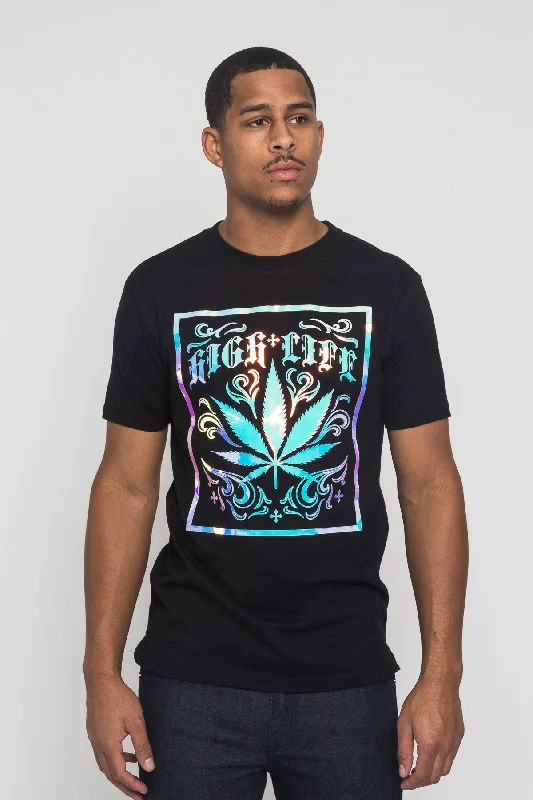 Reduced Rates High Life 3D Iridescent Leaf T-Shirt