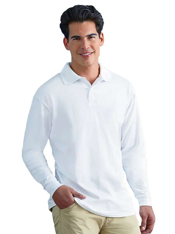 Bargain Blast Jerzees 50/50 Long Sleeve Jersey Knit Polo Shirt
